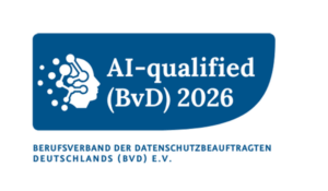 AI-qualified 2026 durch den Berufsverband der Datenschutzbeauftragten Deutschlands (BvD) e.V.