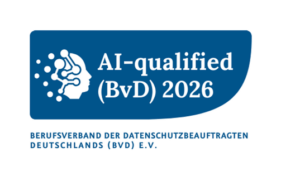 AI-qualified 2026 durch den Berufsverband der Datenschutzbeauftragten Deutschlands (BvD) e.V.